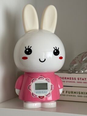 Pink & White Bunny Kids Nightlight and Audio Toy Speaker - Alilo